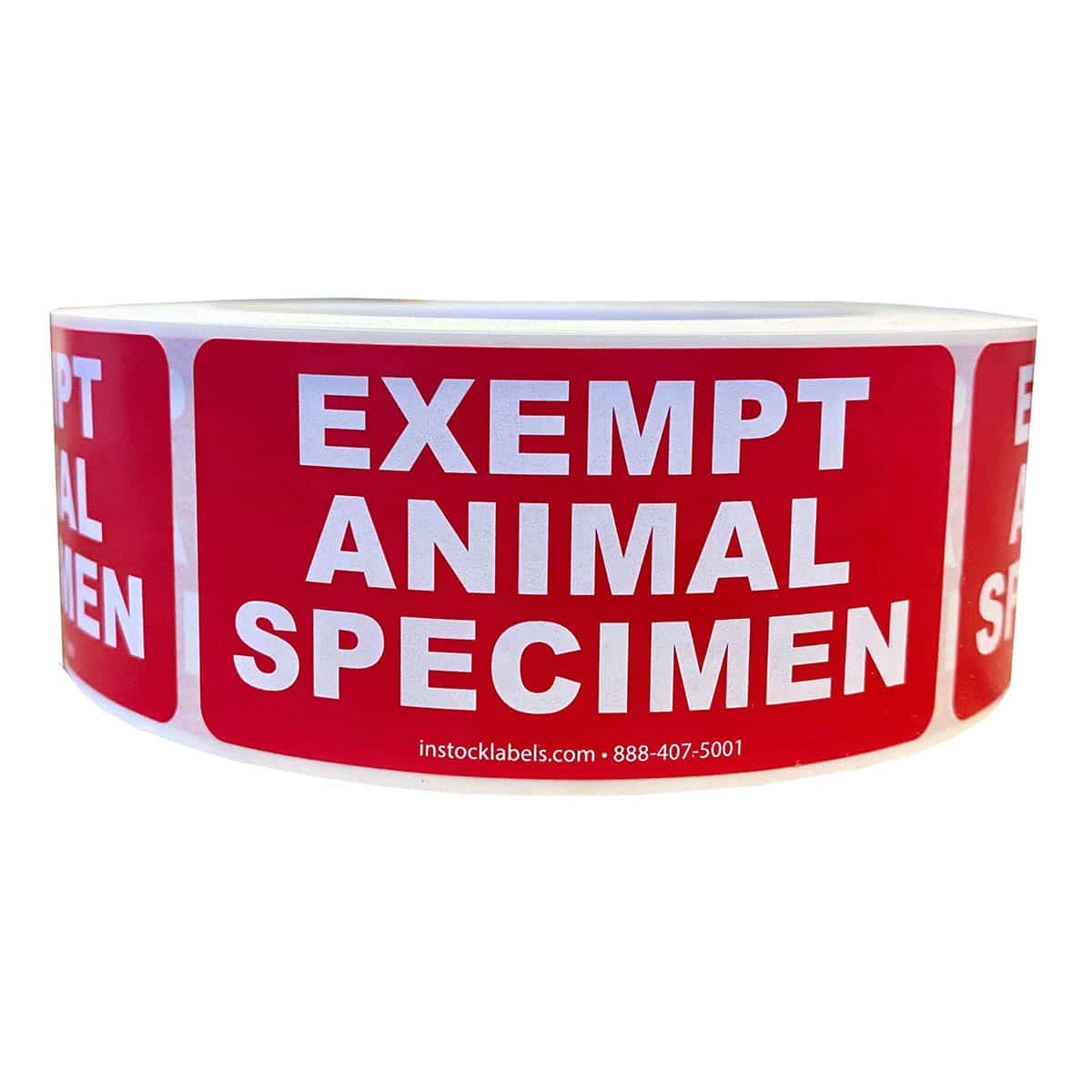 Exempt Animal Specimen Warning Labels 1.5" x 3" QTY 500 Exempt Animal Specimen Warning Labels 1.5" x 3" QTY 500