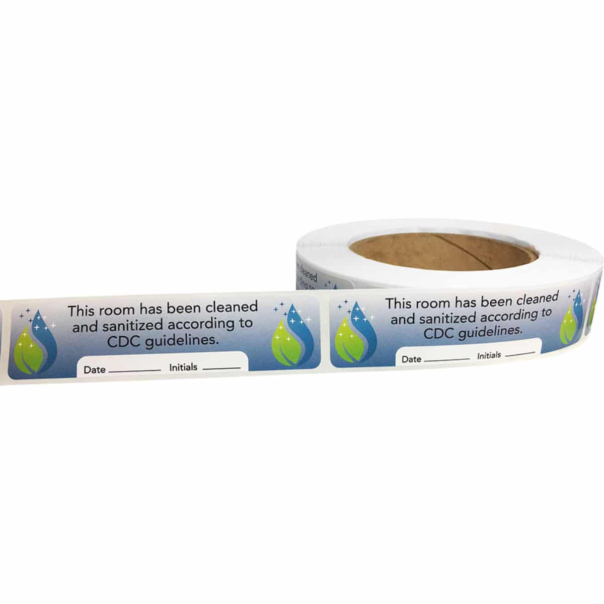 This Room Has Been Cleaned And Sanitized | Removable Adhesive Labels 1" x 4" QTY 500 This Room Has Been Cleaned And Sanitized | Removable Adhesive Labels 1" x 4" QTY 500