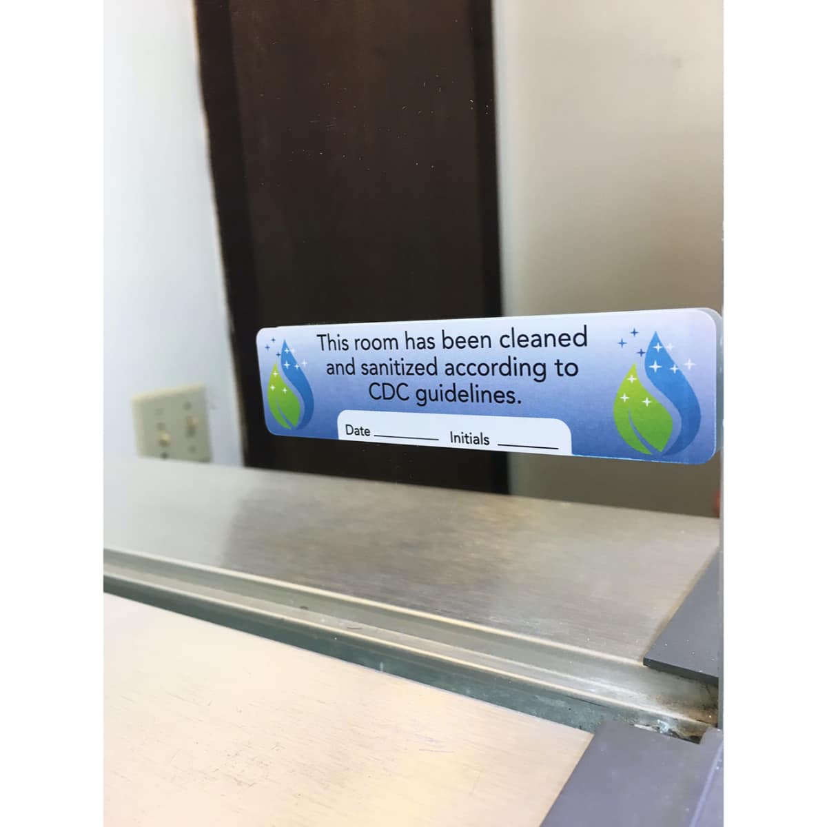This Room Has Been Cleaned And Sanitized | Removable Adhesive Labels 1" x 4" QTY 500 This Room Has Been Cleaned And Sanitized | Removable Adhesive Labels 1" x 4" QTY 500