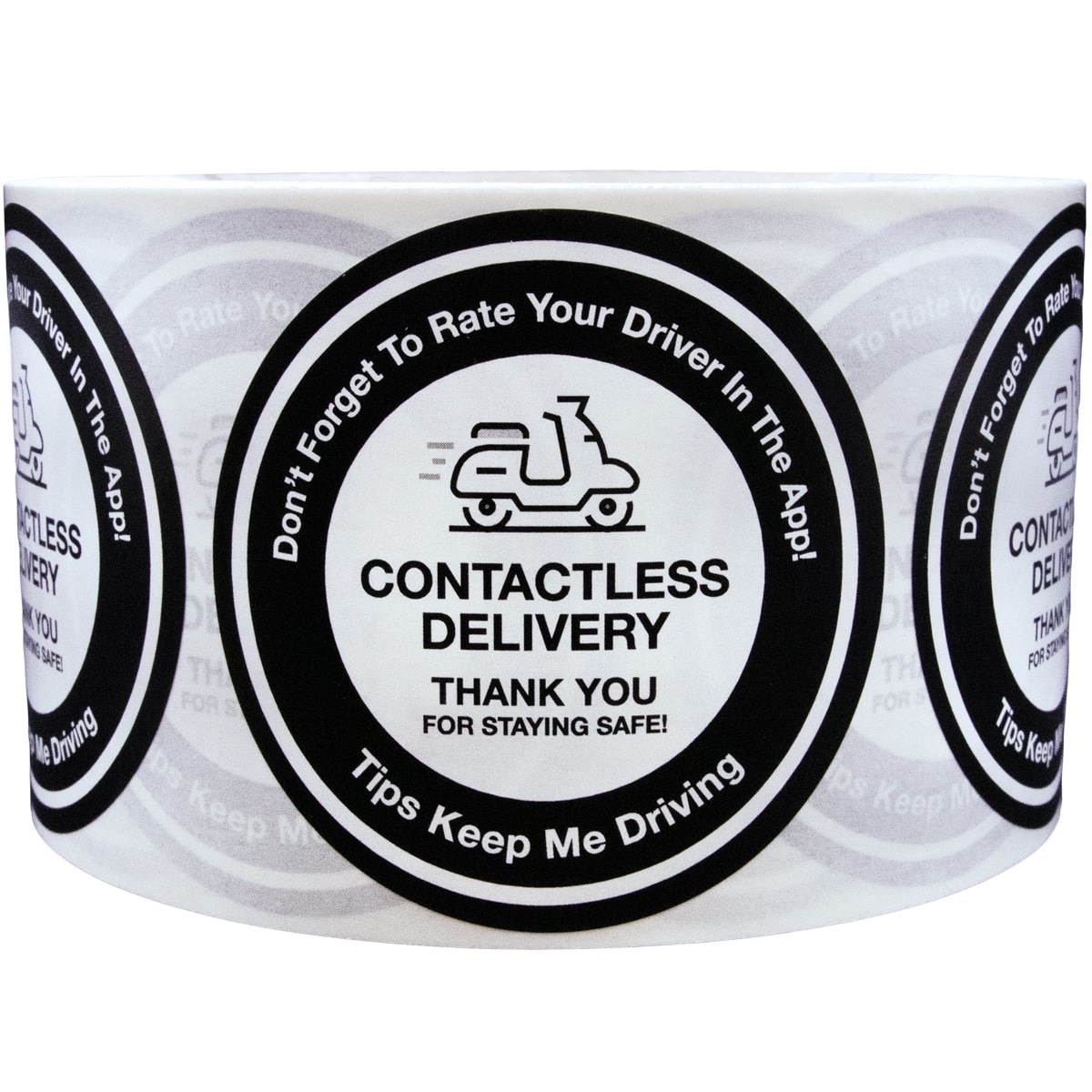 Contactless Food Delivery Rate Your Driver Labels QTY 500 Contactless Food Delivery Rate Your Driver Labels QTY 500