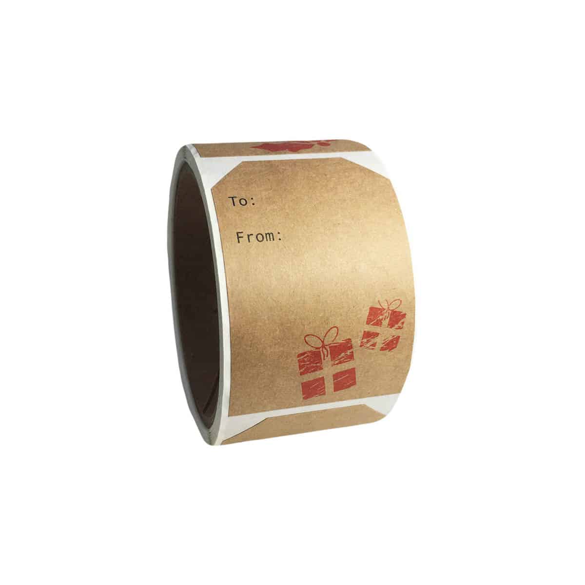 Rustic Christmas Kraft Gift Tags for Gift Wrapping QTY 100