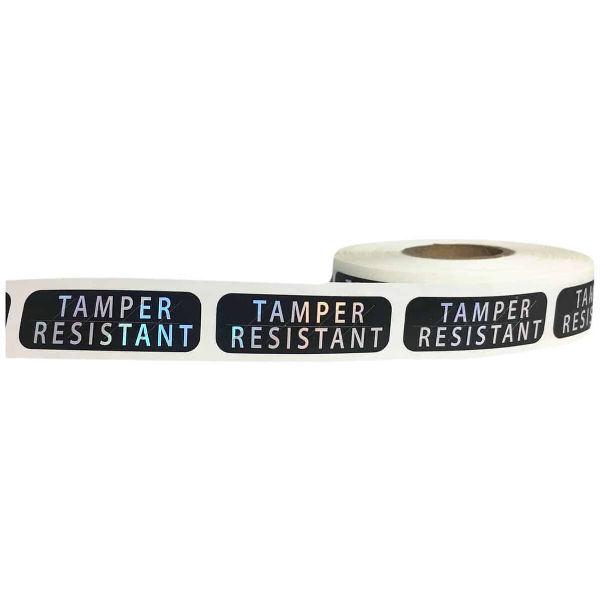 Tamper Resistant Labels | 0.5" x 1.5" - Metallic Black QTY 500 Tamper Resistant Labels | 0.5" x 1.5" - Metallic Black QTY 500
