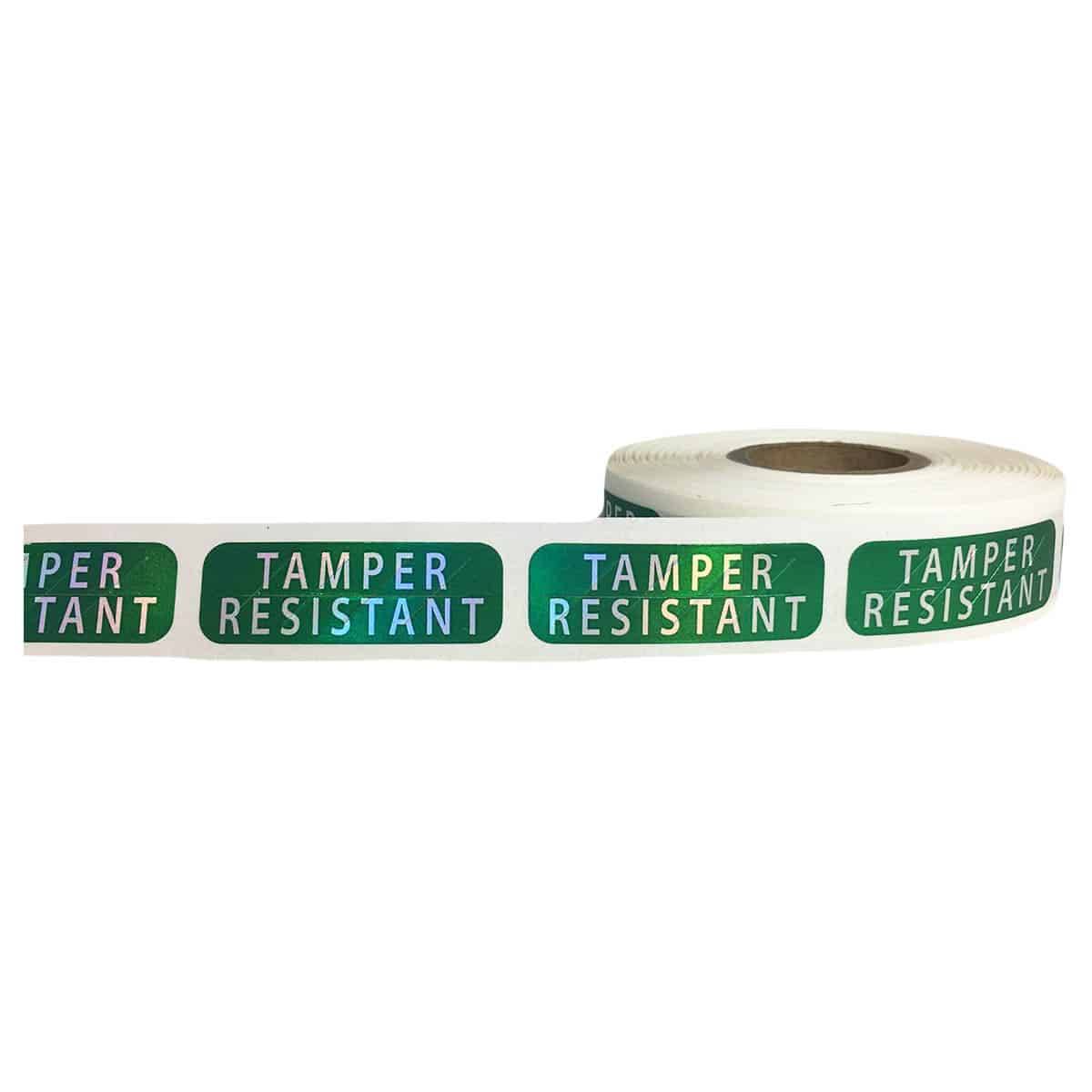 Tamper Resistant Labels | 0.5" x 1.5" - Metallic Green QTY 500 Tamper Resistant Labels | 0.5" x 1.5" - Metallic Green QTY 500