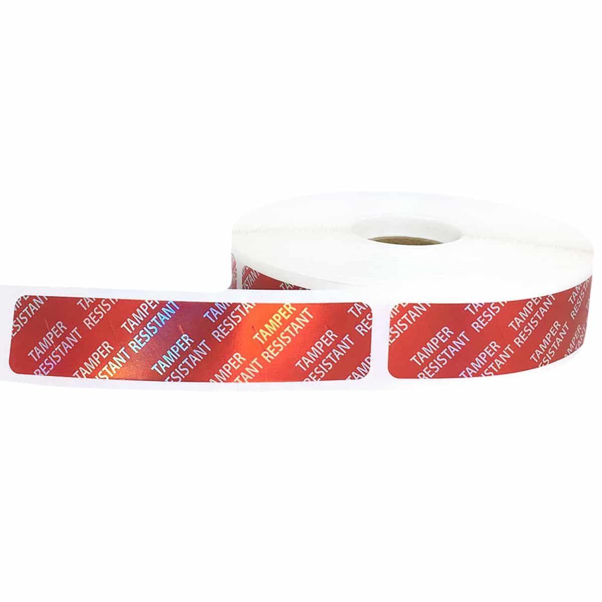 Tamper Resistant Labels | 0.75" x 3.5" - Metallic Red QTY 500 Tamper Resistant Labels | 0.75" x 3.5" - Metallic Red QTY 500