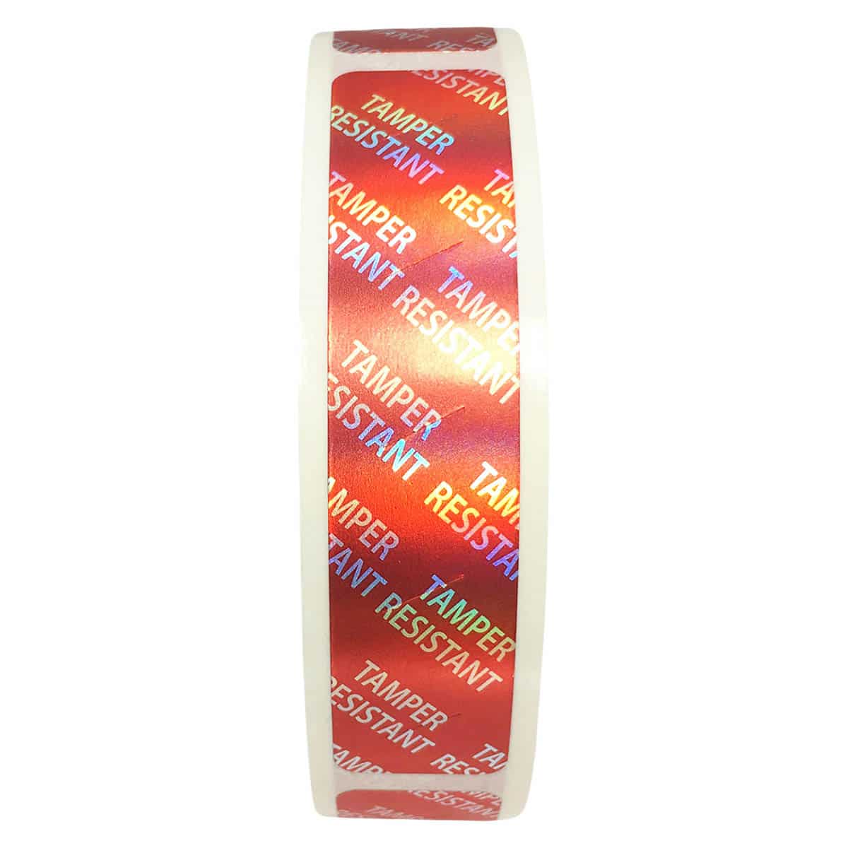 Tamper Resistant Labels | 0.75" x 3.5" - Metallic Red QTY 500 Tamper Resistant Labels | 0.75" x 3.5" - Metallic Red QTY 500