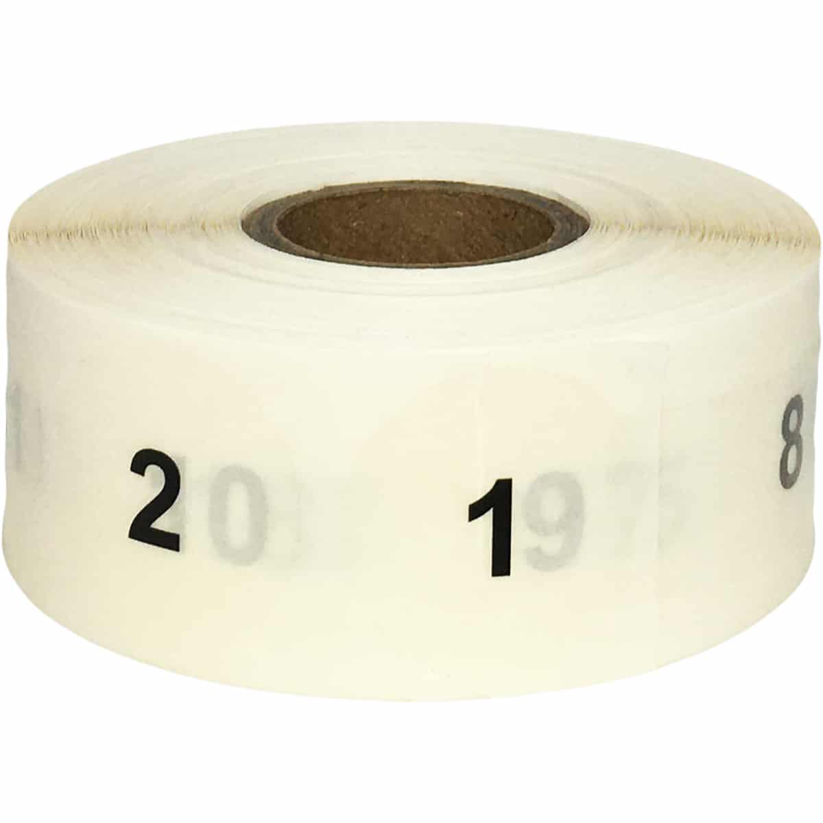 Ultra Clear Consecutive Number Stickers 1 - 1000 | 1" Inch Round QTY 1,000