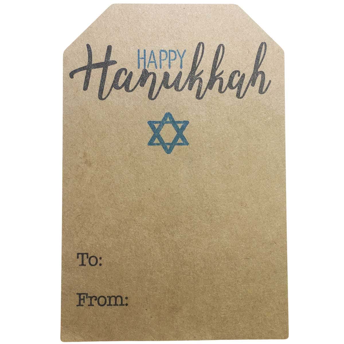 Happy Hanukkah Kraft Gift Tags QTY 100 Happy Hanukkah Kraft Gift Tags QTY 100