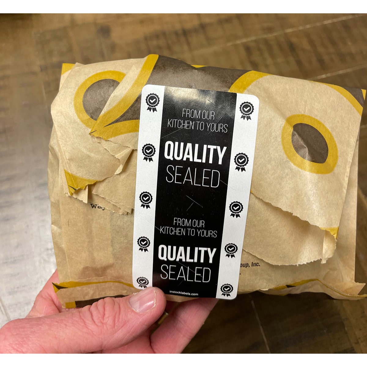 Quality Sealed Tamper Kraft Labels QTY 500