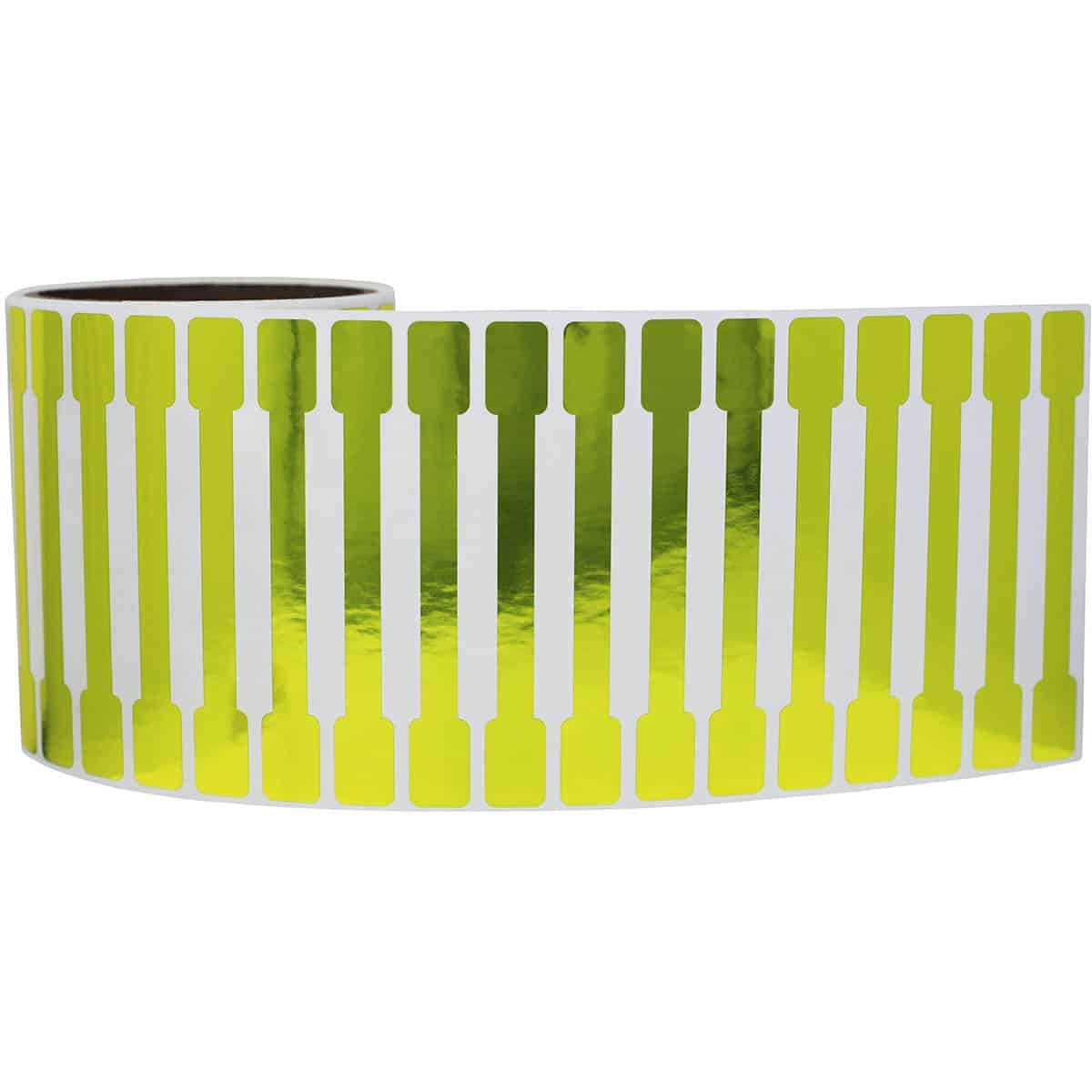 Metallic Gold Blank Tamper Labels 0.5 ends (5/16 band) x 4" Barbell QTY 500 Metallic Gold Blank Tamper Labels 0.5 ends (5/16 band) x 4" Barbell QTY 500