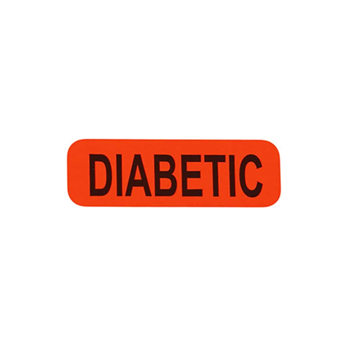 Diabetic Health Warning Labels 0.5 x 1.5" QTY 500 Diabetic Health Warning Labels 0.5 x 1.5" QTY 500