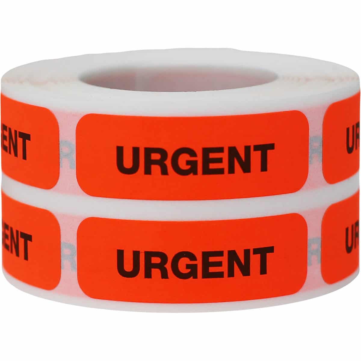 Urgent Rectangle Warning Labels - 0.5" x 1.5" QTY 500