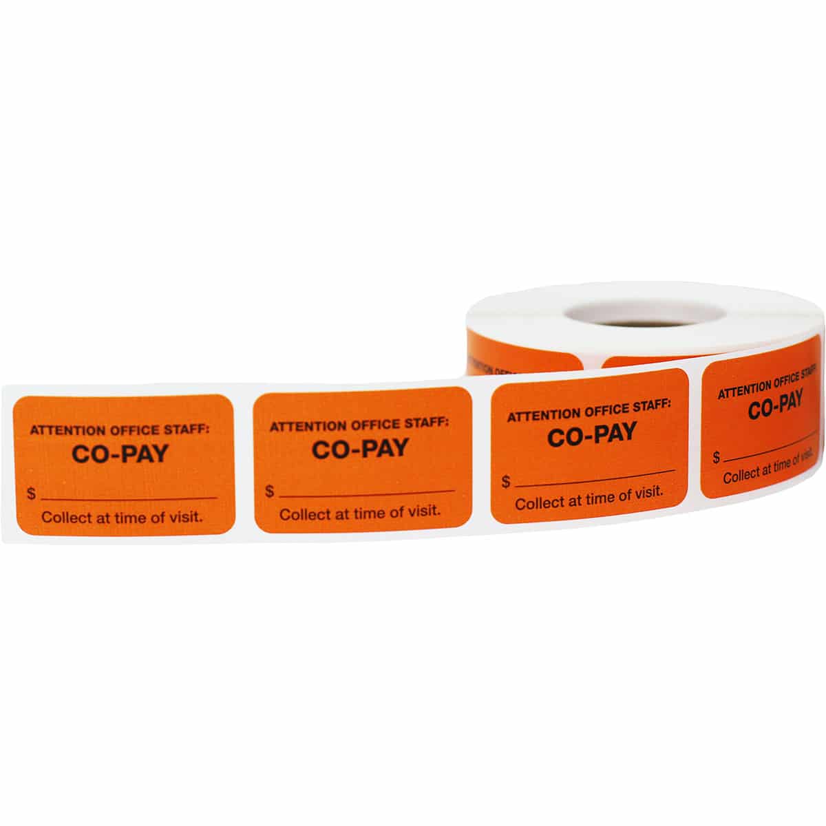 Co-Pay Labels for Healthcare | 1" x 1.5" QTY 500