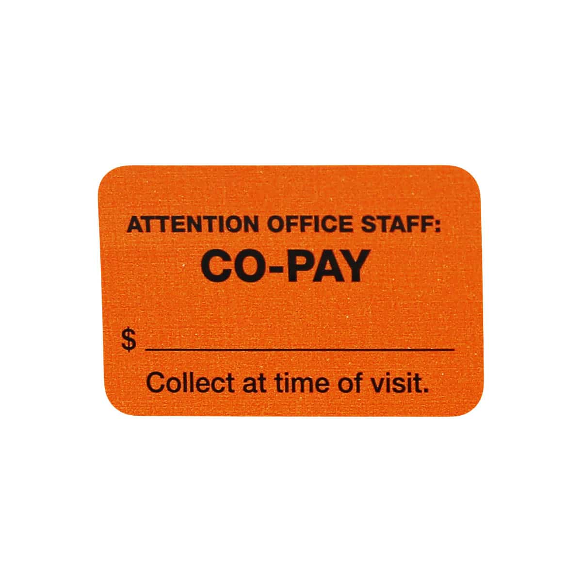 Co-Pay Labels for Healthcare | 1" x 1.5" QTY 500