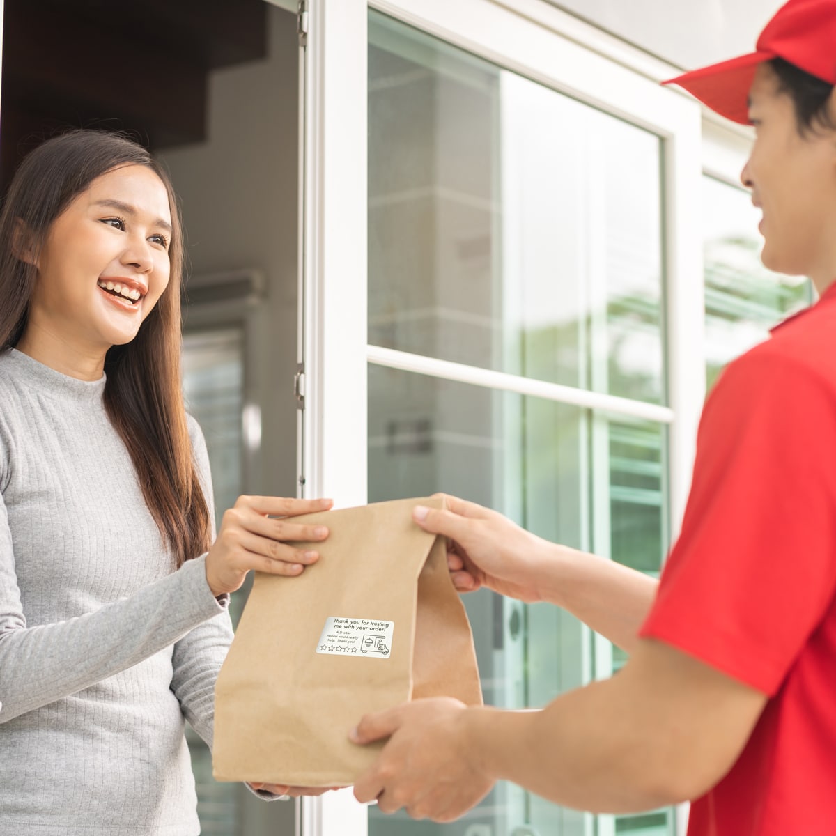 Metallic Silver Thank You for Your Order 5 Star Delivery Labels QTY 500 Metallic Silver Thank You for Your Order 5 Star Delivery Labels QTY 500