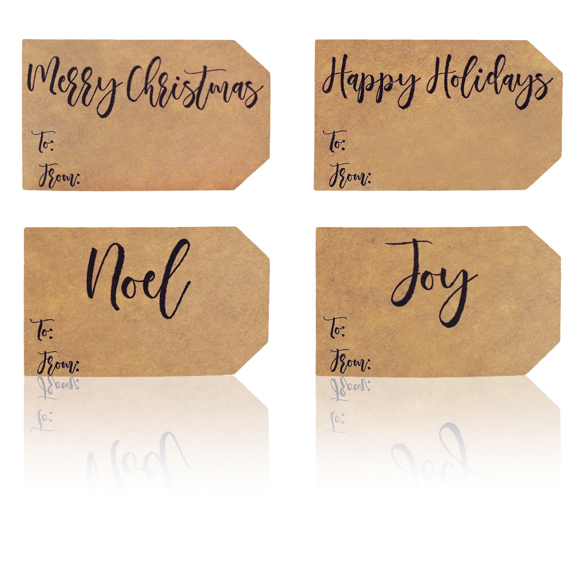 Natural Kraft Happy Holidays Gift Tags Noel Merry Christmas and Joy QTY 100 Natural Kraft Happy Holidays Gift Tags Noel Merry Christmas and Joy QTY 100