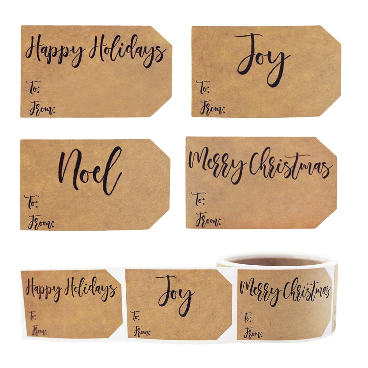 Kraft Gift Tags Joy Noel Merry Christmas Tags Qty 25 Kraft Gift Tags Joy Noel Merry Christmas Tags Qty 25