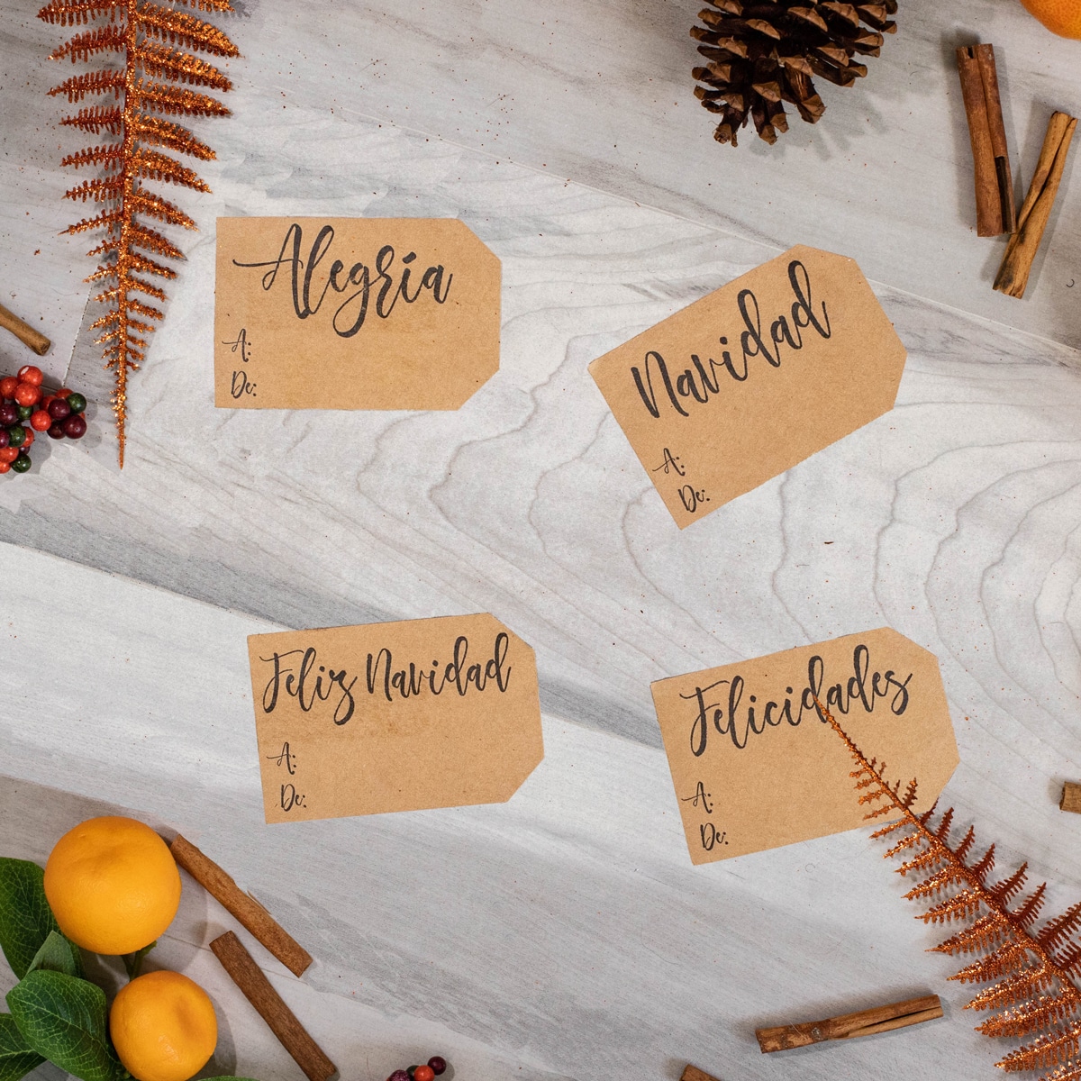 Kraft Spanish Charming Gift Tags QTY 100 Kraft Spanish Charming Gift Tags QTY 100