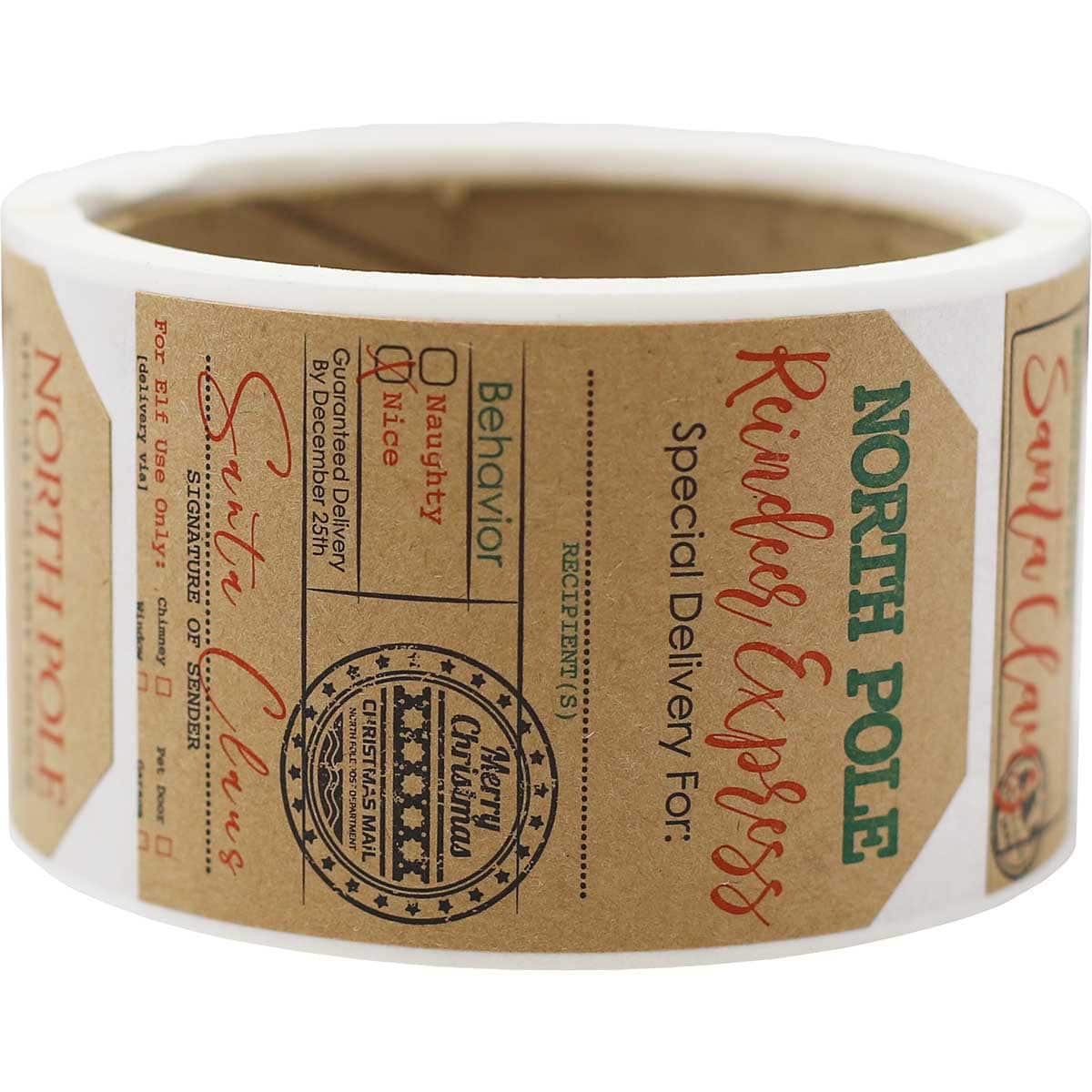 Santas North Pole Christmas Gift Tags Kraft QTY 100 Santas North Pole Christmas Gift Tags Kraft QTY 100