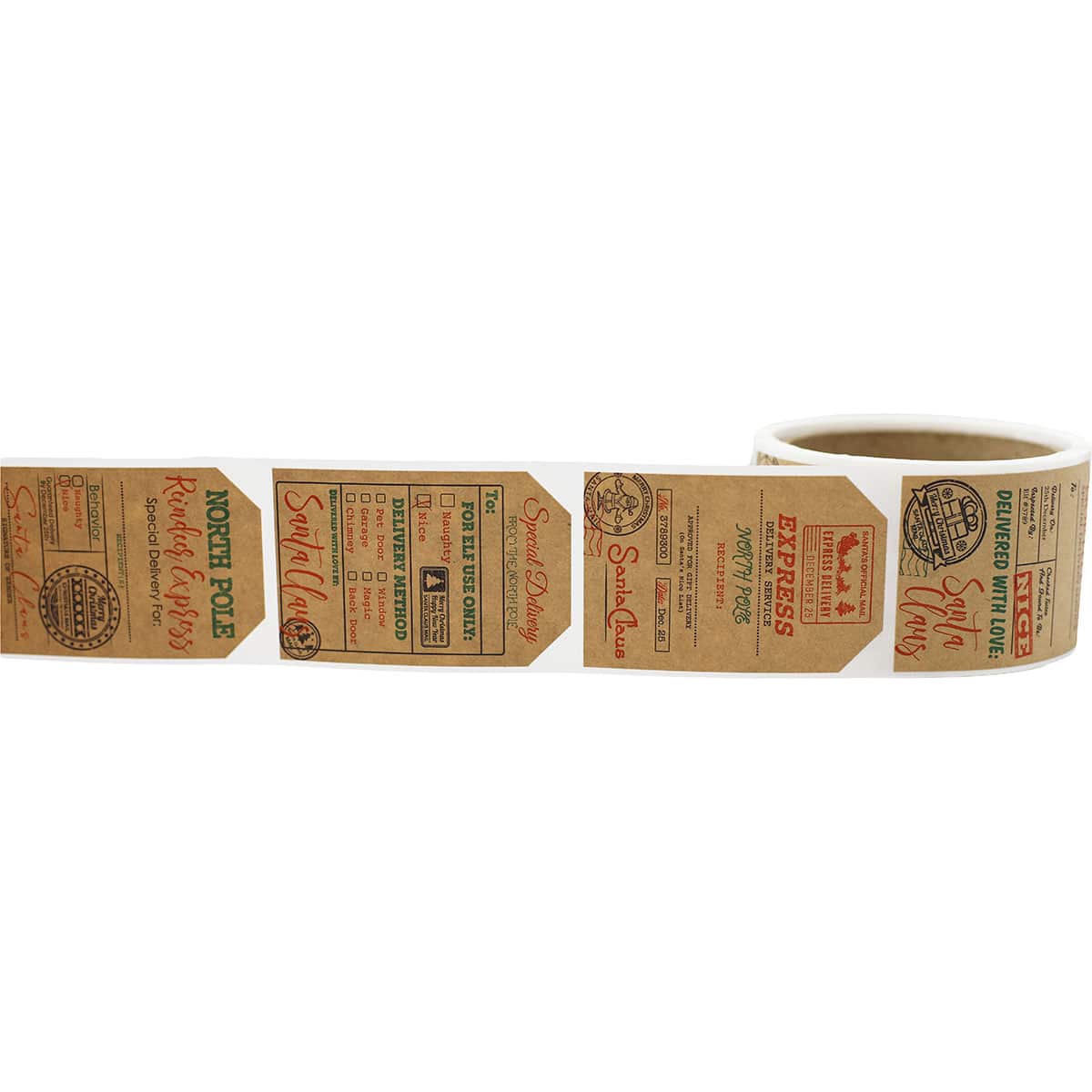 Santas North Pole Christmas Gift Tags Kraft QTY 100 Santas North Pole Christmas Gift Tags Kraft QTY 100