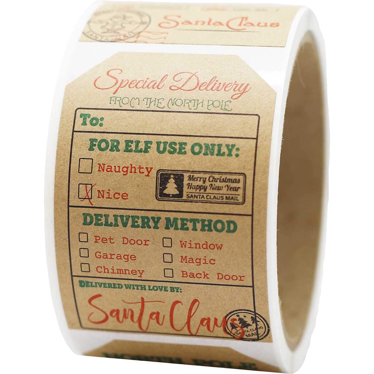 Santas North Pole Christmas Gift Tags Kraft QTY 100 Santas North Pole Christmas Gift Tags Kraft QTY 100