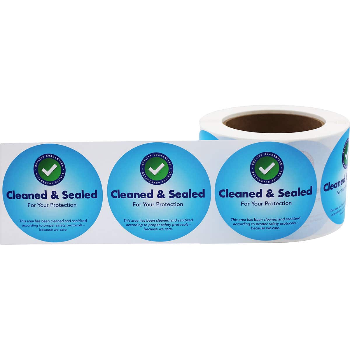 Blue Cleaned and Sealed Labels | 3″ Round QTY 500 Blue Cleaned and Sealed Labels | 3″ Round QTY 500