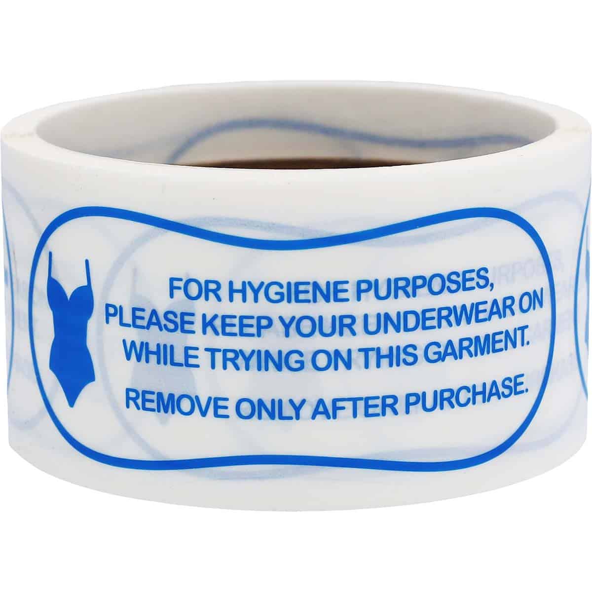 Swimwear/Lingerie Hygiene Labels - 1.735" x 4" QTY 100 Swimwear/Lingerie Hygiene Labels - 1.735" x 4" QTY 100