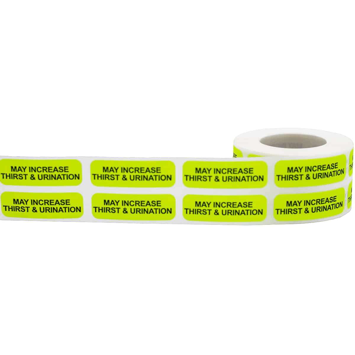 May Increase Thirst & Urination Labels | 0.5" x 1.5" QTY 500 May Increase Thirst & Urination Labels | 0.5" x 1.5" QTY 500