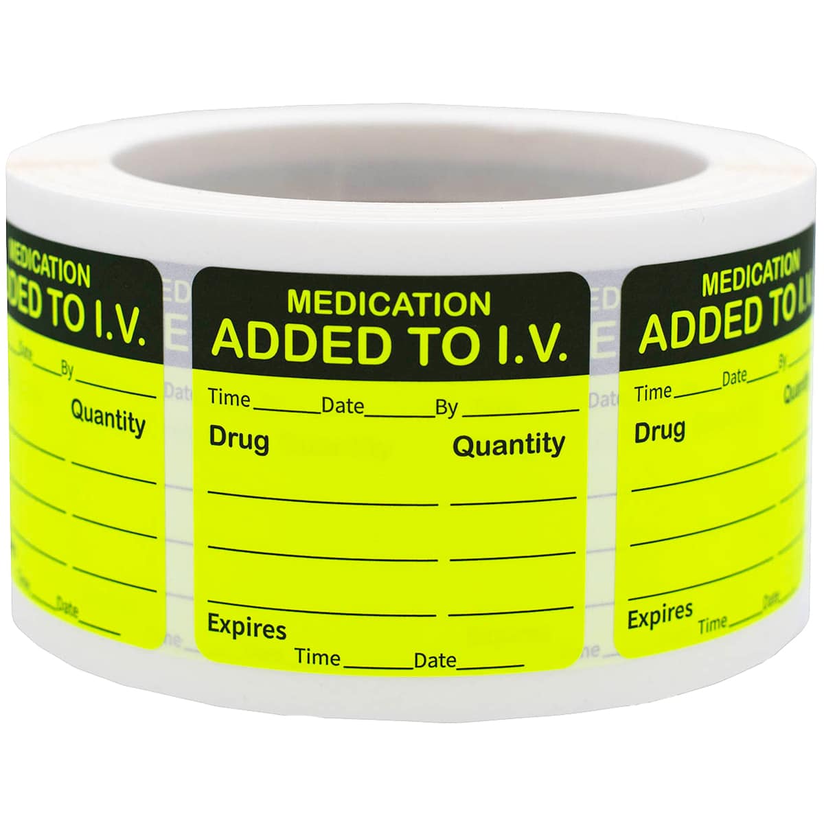 Medication Added To I.V. Pet Care Labels | 2" x 2" QTY 500