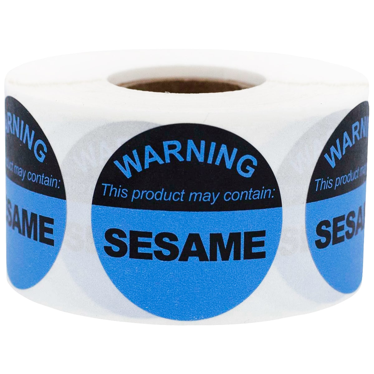 May Contain Sesame Diet Warning Labels - 1.5" Round QTY 500 May Contain Sesame Diet Warning Labels - 1.5" Round QTY 500