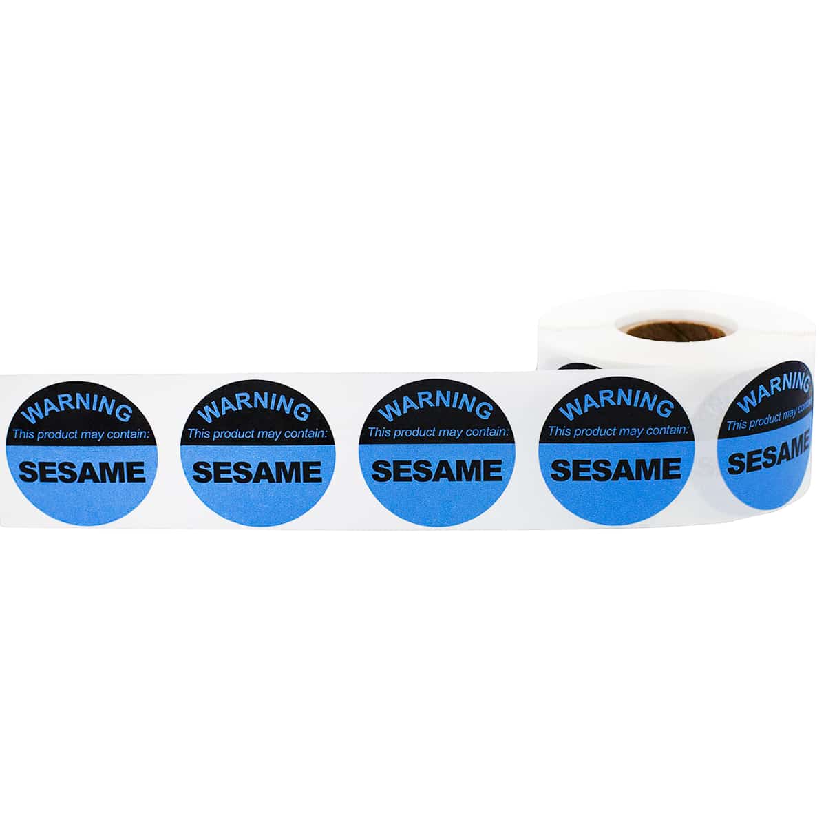 May Contain Sesame Diet Warning Labels - 1.5" Round QTY 500 May Contain Sesame Diet Warning Labels - 1.5" Round QTY 500