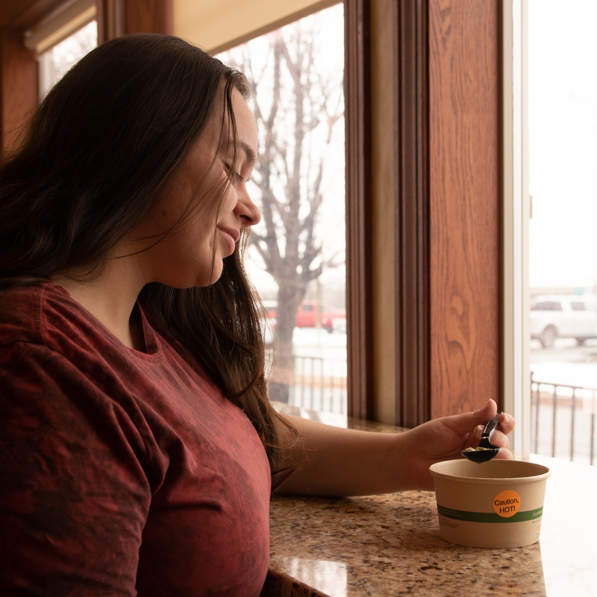 Caution, Hot! 1" Round Deli Labels QTY 500