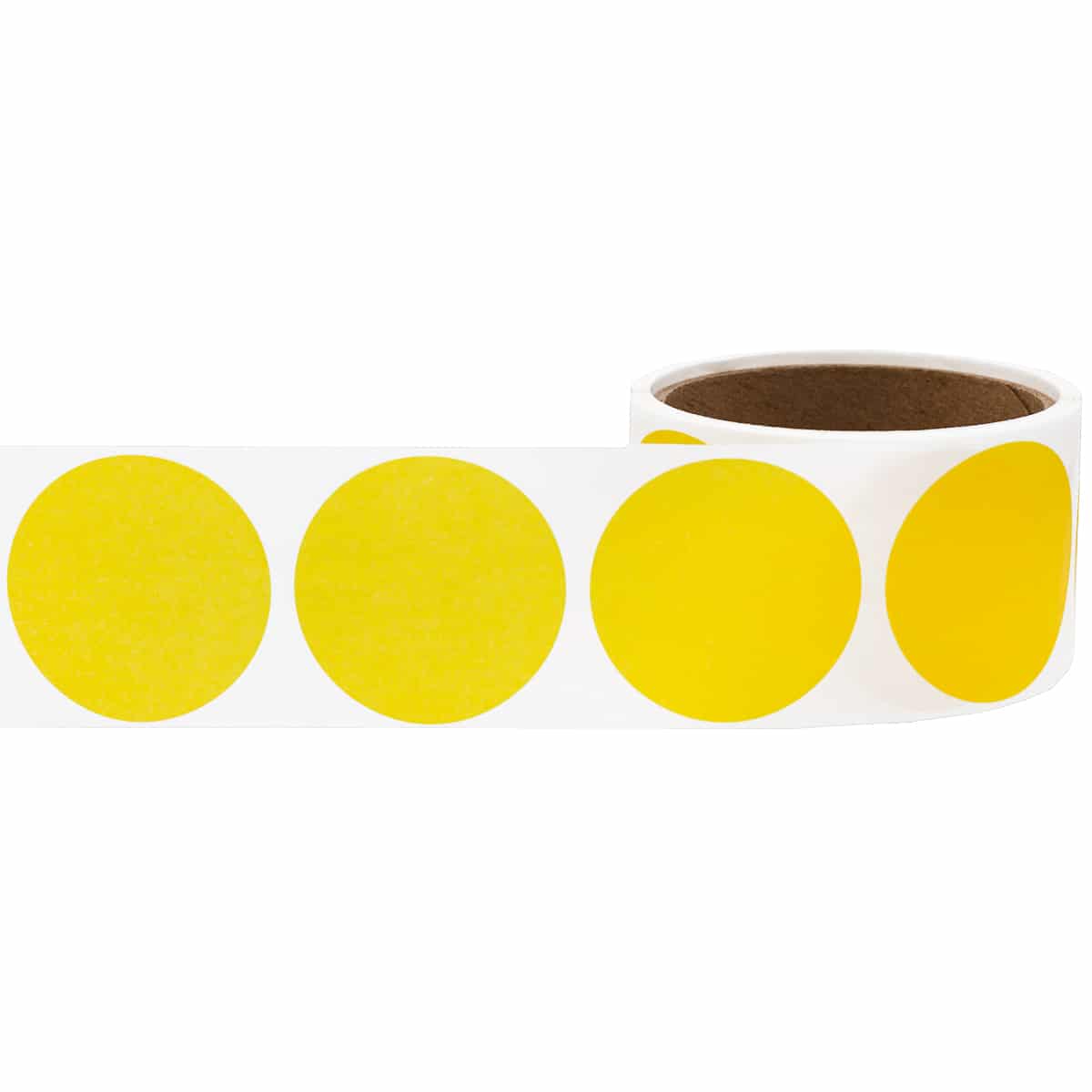 Yellow Dissolvable Color Coding Labels | 2" Round QTY 500
