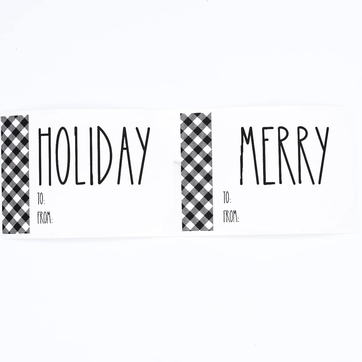 Farmhouse Style Christmas Gift Tag Stickers QTY 25 Farmhouse Style Christmas Gift Tag Stickers QTY 25