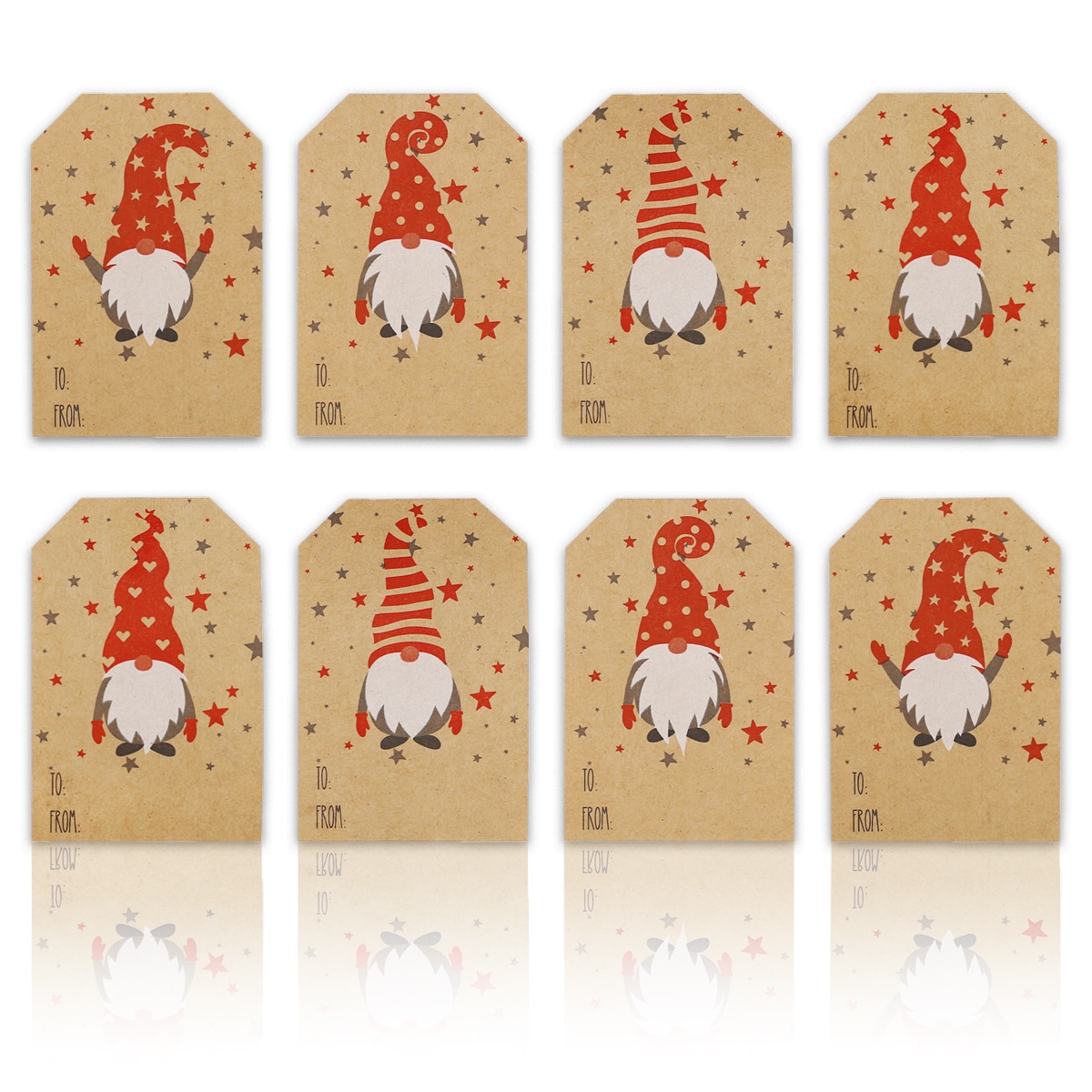 Gnome Kraft Christmas Gift Tag Stickers 25 Qty Gnome Kraft Christmas Gift Tag Stickers 25 Qty