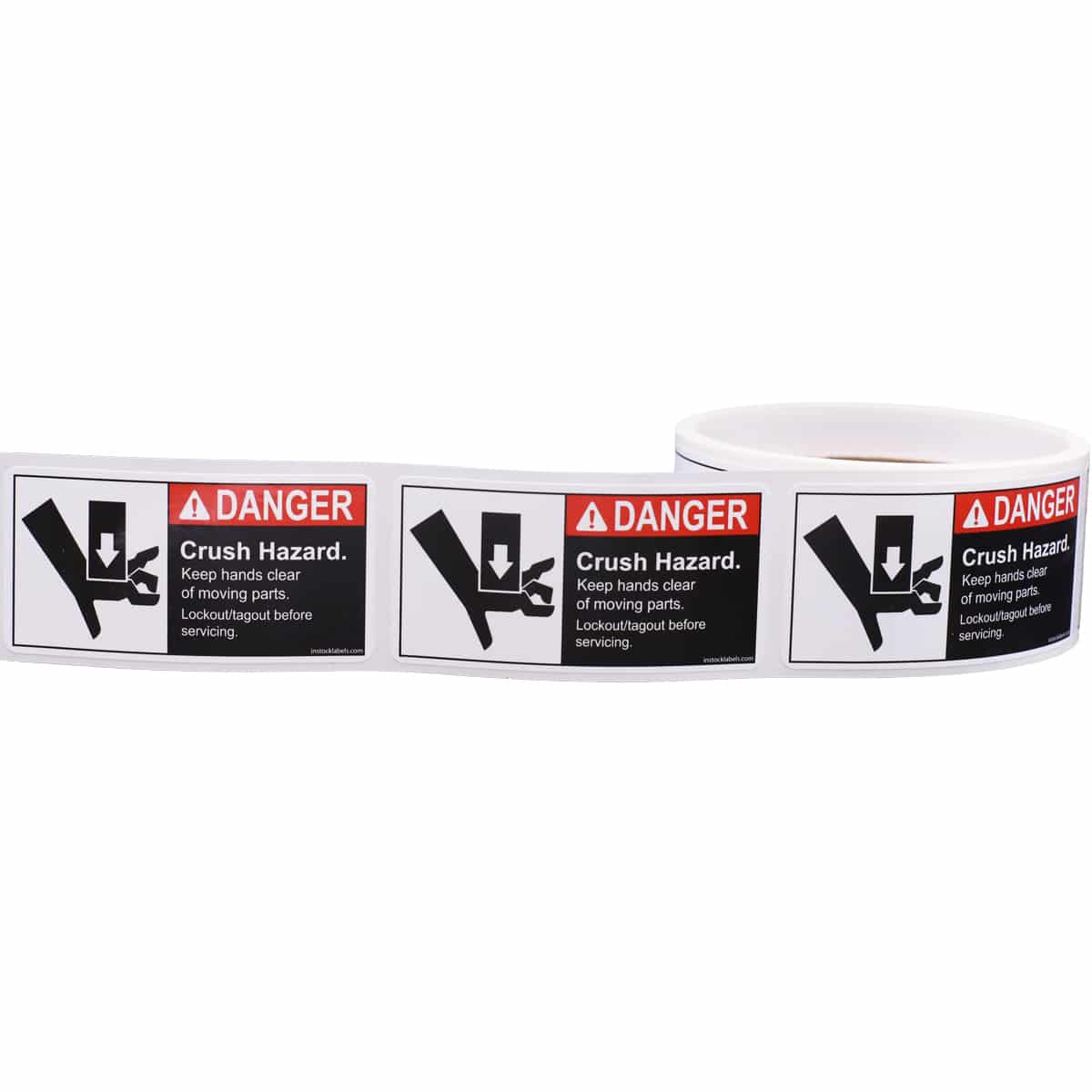 Crush Hazard ANSI Danger Labels QTY 500 Crush Hazard ANSI Danger Labels QTY 500