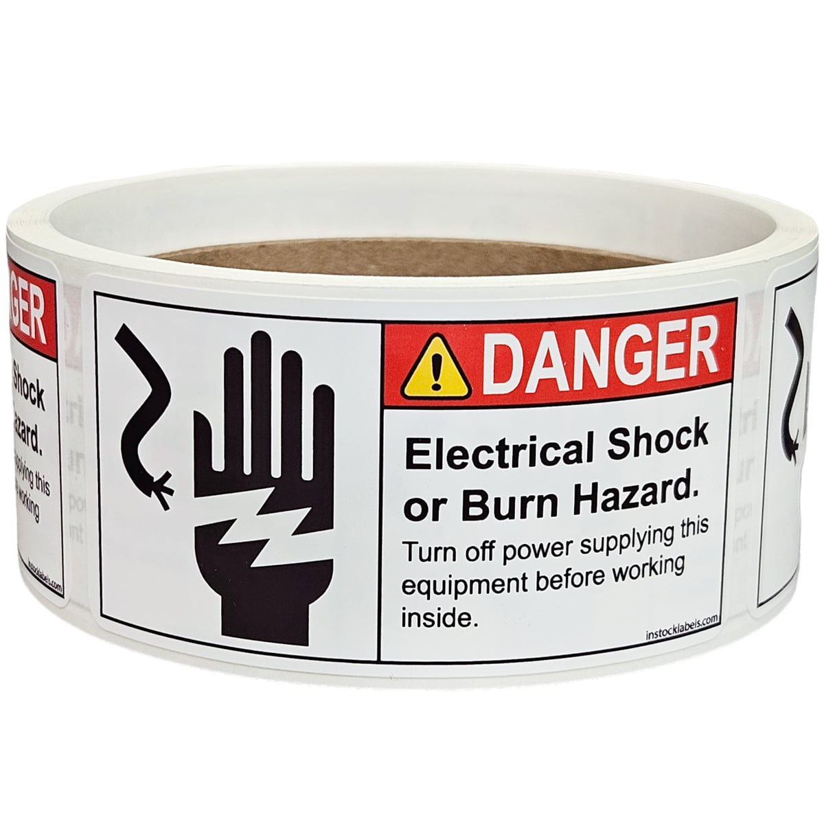 Electrical Shock or Burn Hazard ANSI Danger Labels QTY 500 Electrical Shock or Burn Hazard ANSI Danger Labels QTY 500