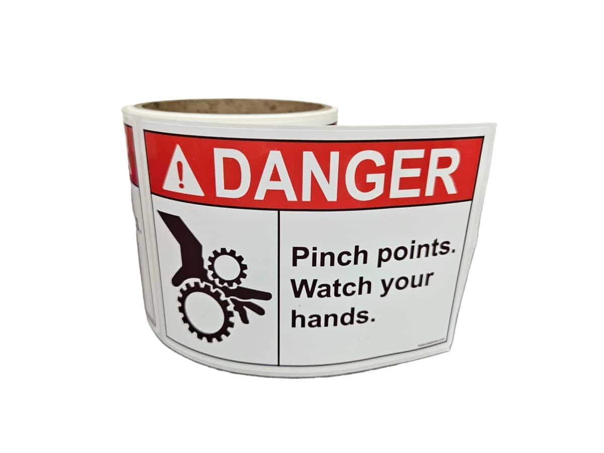 Danger High Voltage Hot Surface ANSI Warning Labels