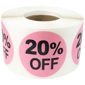 20 Percent Off Labels 1.5" QTY 500 20 Percent Off Labels 1.5" QTY 500