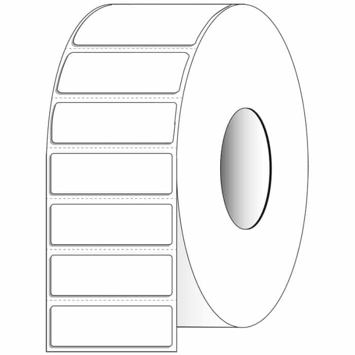 Direct Thermal Perforated White Labels | 3" Inch Core | 3" x 1" QTY 5500