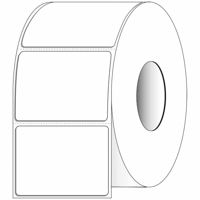 Thermal Transfer Perforated White Labels | 3" Inch Core | 4" x 3" QTY 2000 Thermal Transfer Perforated White Labels | 3" Inch Core | 4" x 3" QTY 2000
