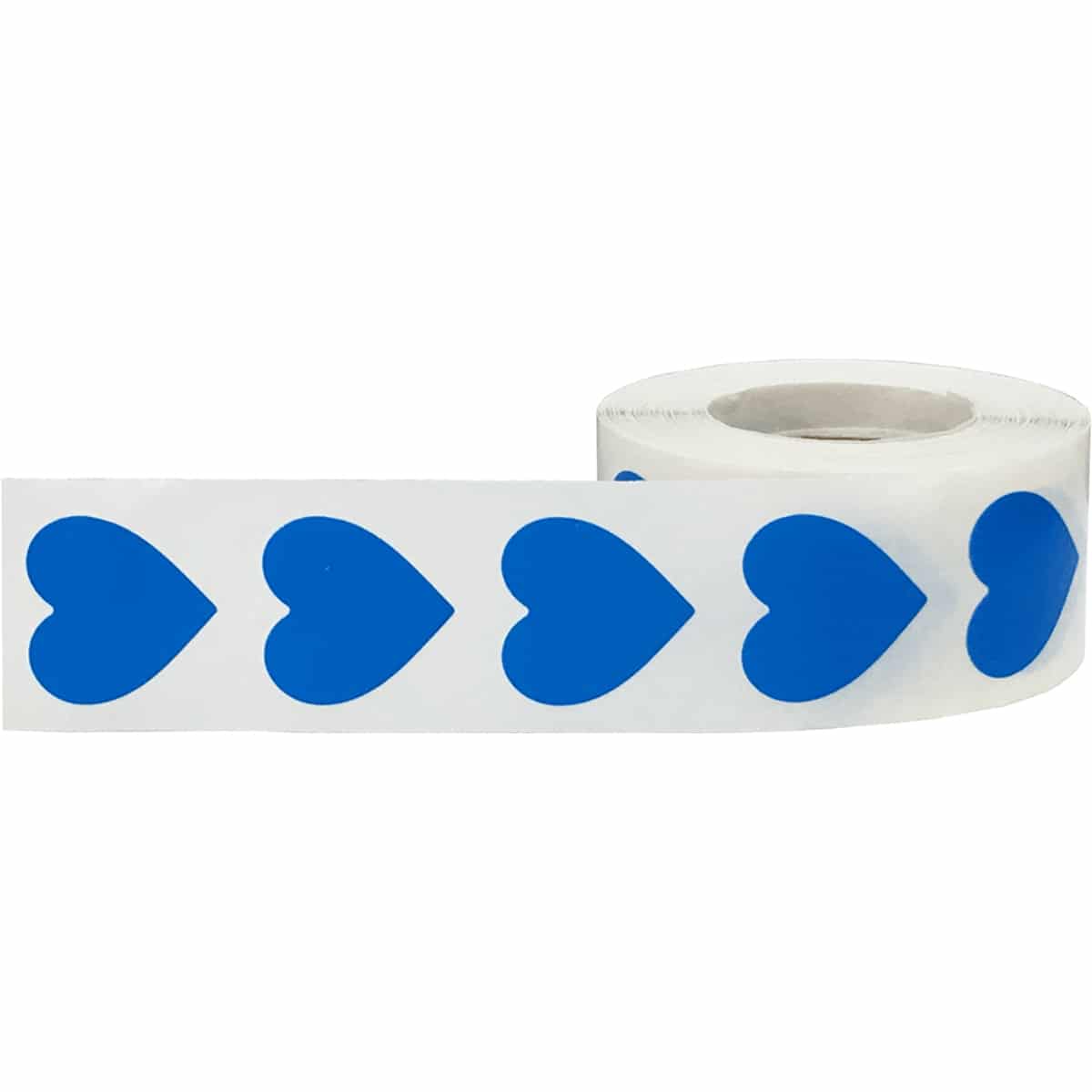 Blue Heart Stickers 3/4" QTY 500