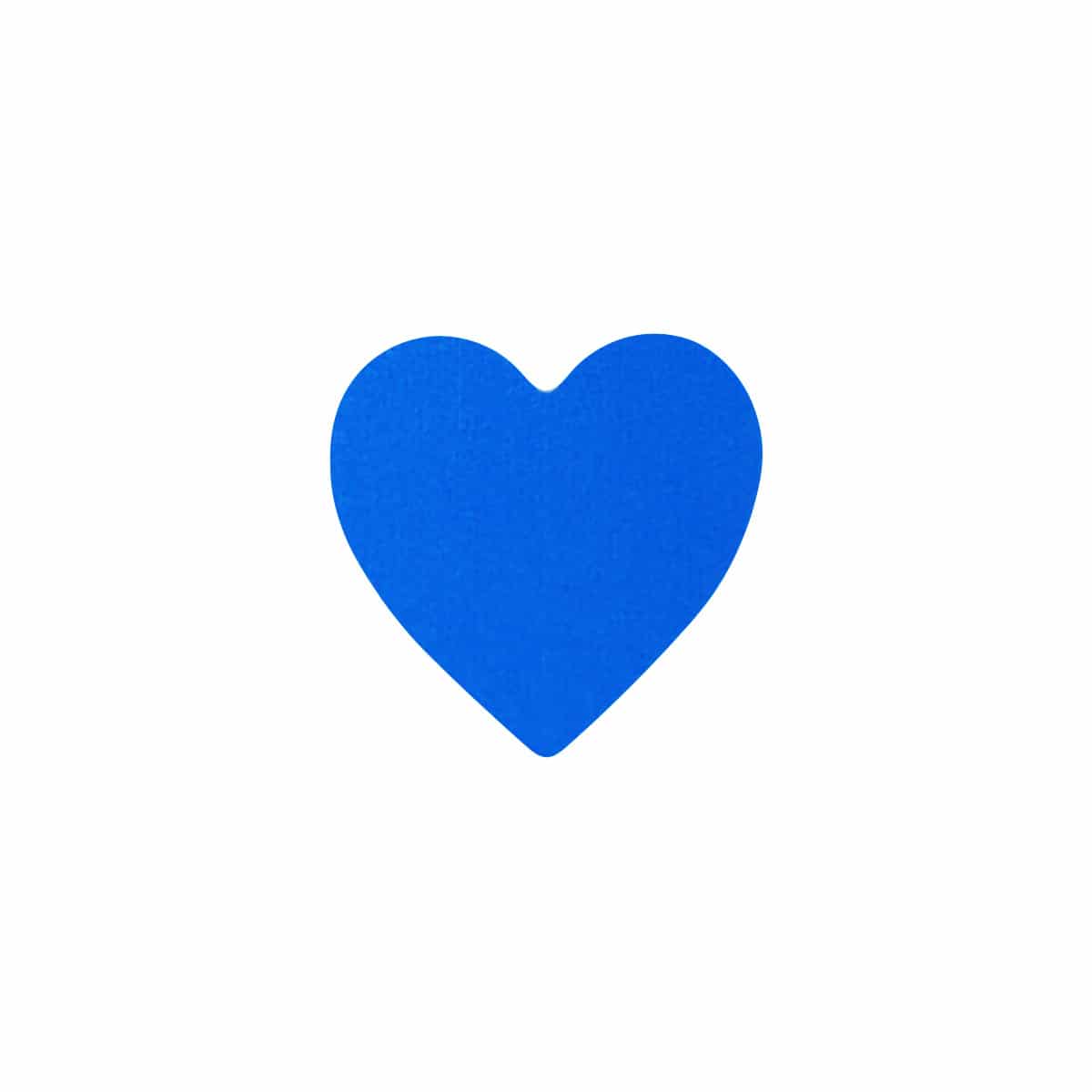 Blue Heart Stickers 3/4" QTY 500