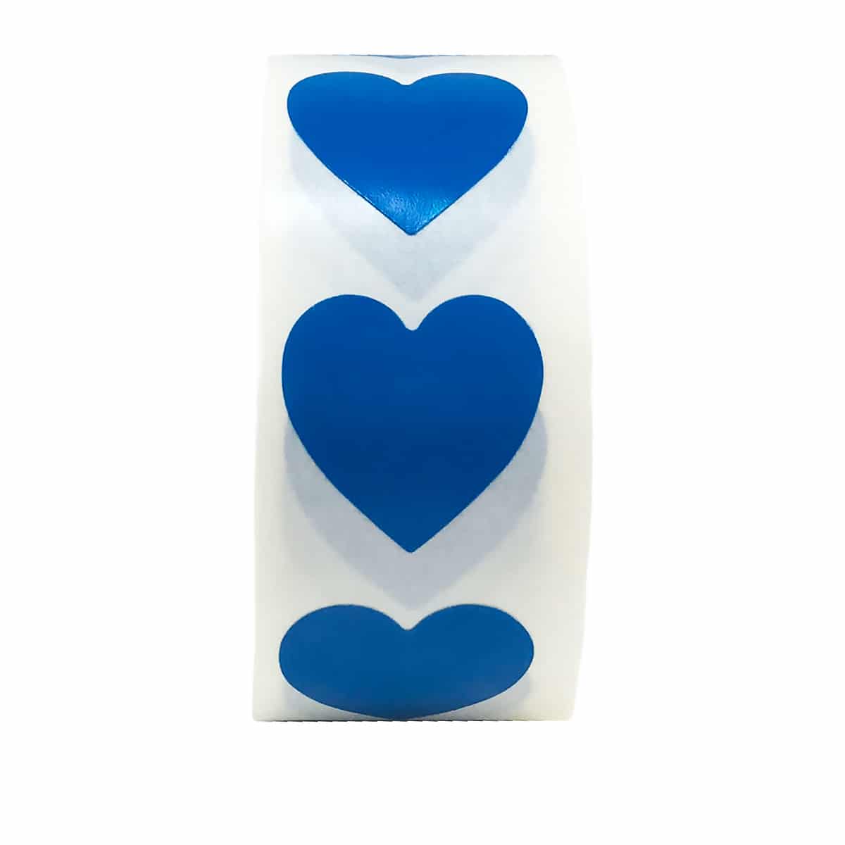 Blue Heart Stickers 3/4" QTY 500