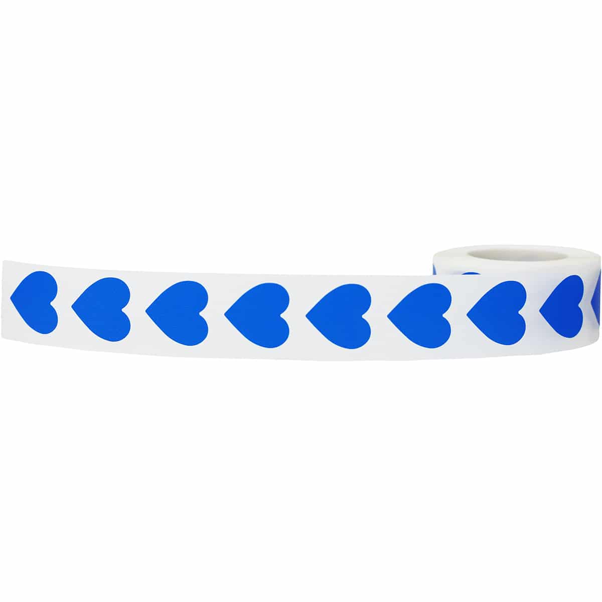Blue Heart Stickers 3/4" QTY 500