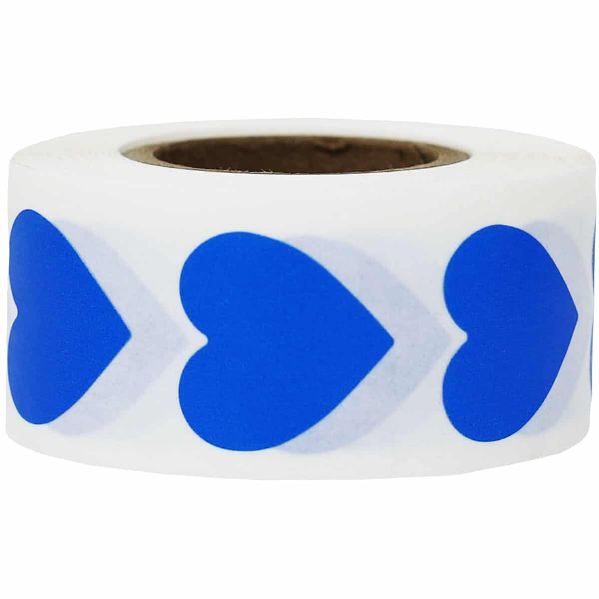 Blue Heart Stickers 3/4" QTY 500