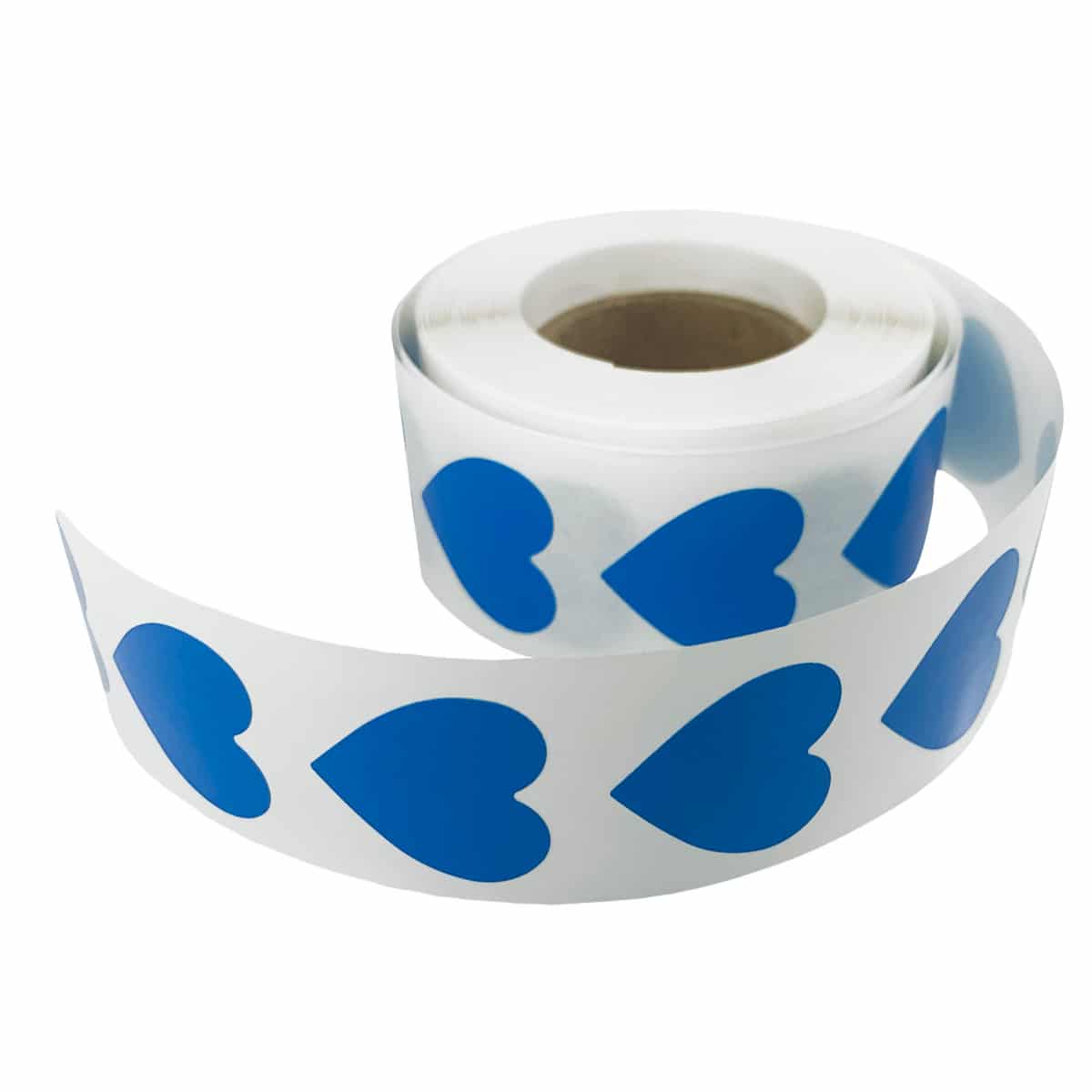 Blue Heart Stickers 3/4" QTY 500