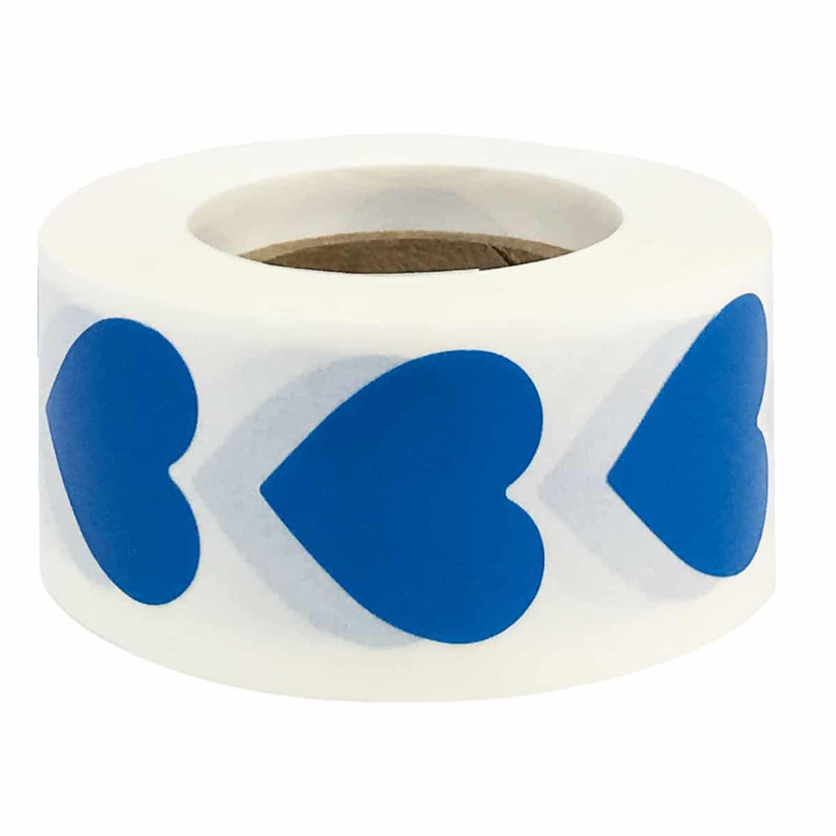 Blue Heart Stickers 3/4" QTY 500