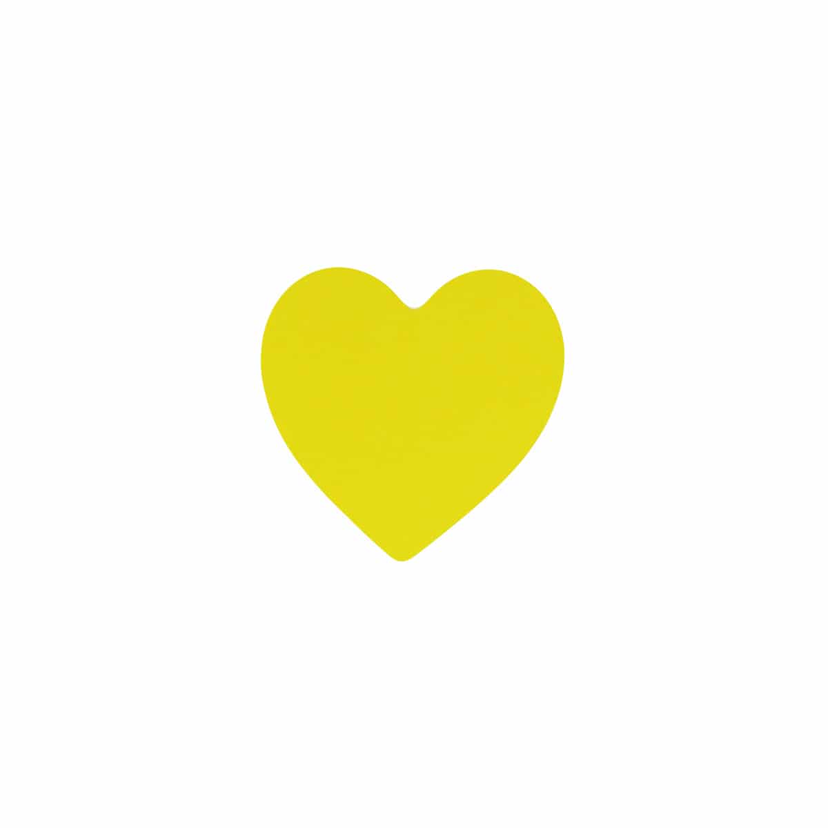 Yellow Heart Stickers 3/4 Inch QTY 500