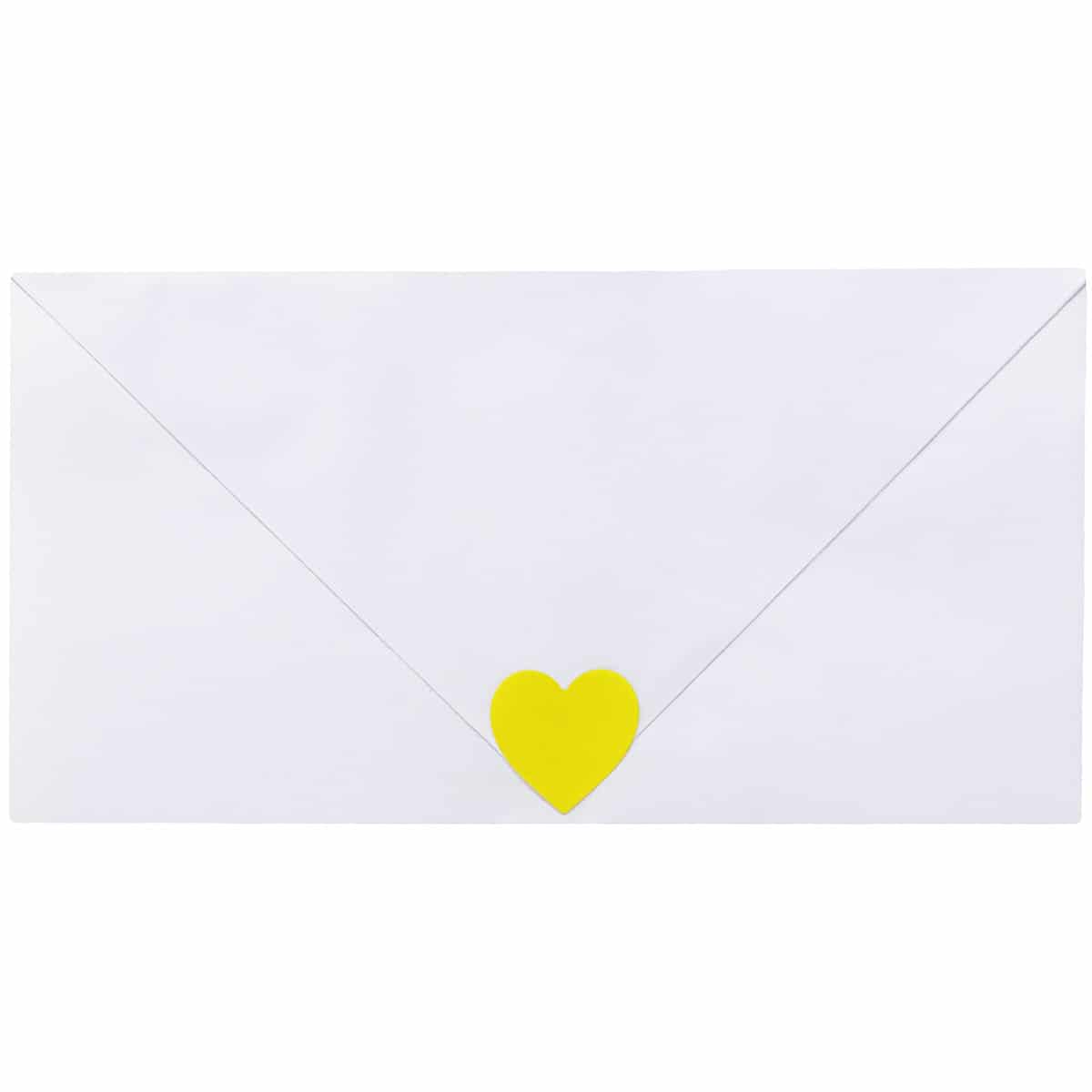 Yellow Heart Stickers 3/4 Inch QTY 500