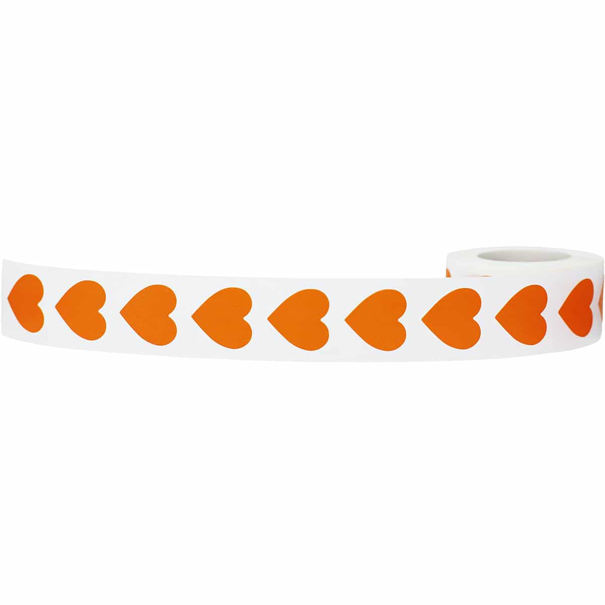 Orange Heart Stickers 3/4" QTY 500 Orange Heart Stickers 3/4" QTY 500